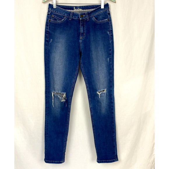 Boden Denim - Boden Jeans Womens 6L Fits 28x31 Distressed Slim Straight Stretch 6 Long Tall